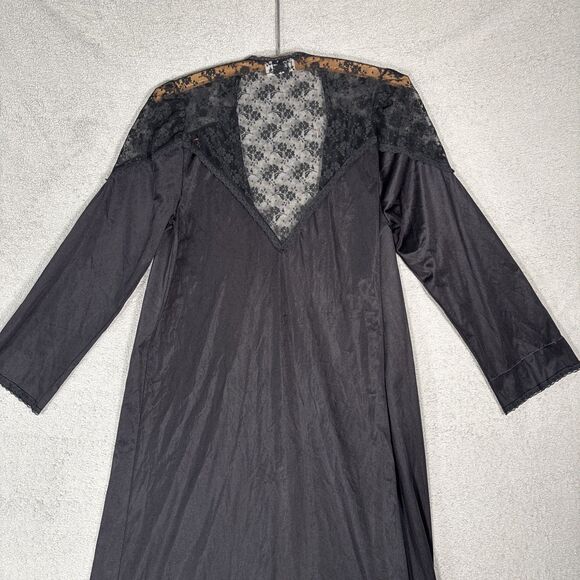 Vintage Paramount S Robe Peignoir Duster Victorian Goth Whimsigoth Witchy Occult - Picture 16 of 16